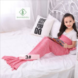 90cm*50cm Crochet Mermaid Tail Blanket Soft Sleeping Bag Knitted Blanket