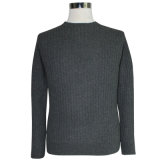 Bn 1611 Men's Yak and Wool Blended Luxury Round Neck Knitted Pullover