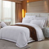 SGS Certified Quality Cotton White Embroidery Hotel Bedding
