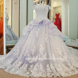 Cap Sleeves Bridal Ball Gowns Beading Organza Wedding Dress Tb279