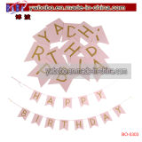 Birthday Bunting Garland Gold Letters Party Hanging Banner (BO-5303)