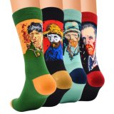 Famous Painting Crew Socks Cotton Men Sock