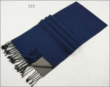 Men's Womens Unisex 2-Tone Reversible Cashmere Feel Winter Warm Printing Thick Knitted Woven Scarf (SP824)