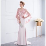 2018 Mother of The Bride Formal Gowns Pink Red Lace Shawl Evening Dresses Z7011
