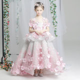 Litte Girls Model Dress Fantasy Walking Luxury Tailed Princess Dress