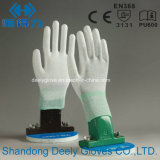 ESD Palm Fit Gloves, Made of PU and Nylon/Carbon Fiber