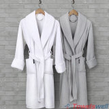 Soft Fleece Full Length Shawl Collar Velour Bathrobe