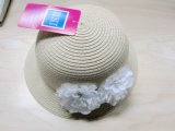 Tropical Fashion Children's Straw Fedora Hat for Summer