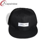 Classic Flat Brim Snapback Hat with Adjustable Buckle