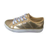 Customized Shining PU Upper Fashion Sneaker Children's Canvas Shoes