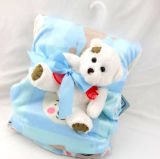 Hot Sale Baby Blanket with Plush Toy -Wounded Bear