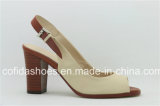 Newest Trendy Meduim Heels Leather Fashion Women Shoes