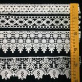 Apparel Sewing Fabric Ivory Cream Black Trim Cotton Crocheted Lace Fabric Ribbon Handmade Accessories Craft