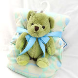Baby Blanket with Plush Toy Soft Micro Mink with Sherpa-Teddy
