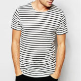 Wholesale Stripe Man Cotton Custom Tshirt