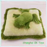 Green Frog & Giraffe Cushion Plush Animal Cushions Decorative Pillow