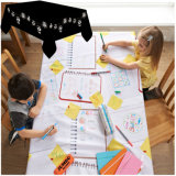 Kids Draw on Disposable Paper Tablecloth with Pens