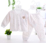 100% Cotton Long Sleeve Underwear Set with Cartoon Printing Baby Garment