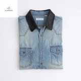 New Style Long Sleeves Men Denim Shirts with Monkey Wash by Fly Jeans