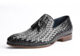 2018 Most Popular Woven Cow Leather Party Wear Formal Shoes Men