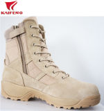 Desert Color Genuine Leather Side Zip Qatar Military Boots