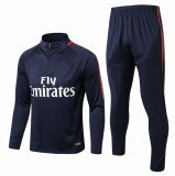 Silonprince 100% Polyester Best Sell Blue Long Sleeve Football Club Training Tracksuit