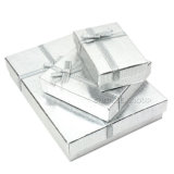 Silver Ruby Sapphire Ornaments Paper Cardboard Packaging Gift Jewelry Box
