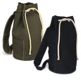 Promotional Eco Travel Sport Cotton Canvas Drawstring Backpack