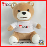 Custom White T Shirt Plush Toy Teddy Bear for Promotion Gift