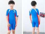 Anti-UV Children Short Sleeve One-Piece Swimwear & Color Diving Suit