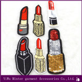 Lipstick Embroidery Iron on Patches for Clothing Embroidered
