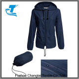 Women's Quick-Drying Front-Zip Packable Hoodie Hiking Rain Jacket
