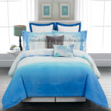 Colorful Sky Microfiber Quilt Embroidery Pillow Cushion Bedding Set