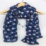 100% Polyester Print Sheep Scarf for Women Fashion Accessory Yiwu Purchasing Agent