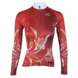 Customized Beautiful Flowers Patterned Outdoors Women's Long Sleeve Shirt Cycling Jerseys