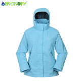 Simple Style Waterproof Women's Outdoor Jacket Blue