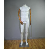 Fiberglass Male Mannequin with Wooden Arms
