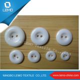 White Two Hole Resin Button for Garment