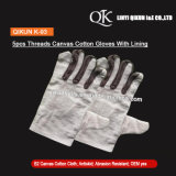 K-93 5PCS Threads Canvas Working Safety Cotton Gloves with Cotton Lining