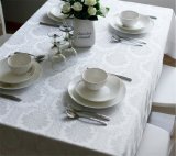 100% Polyester Solid Jacquard Tablecloth /Runner