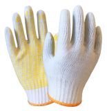 70% Cotton 30% Polyester PVC Coating Palm Knitted Work Gloves