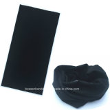 China Factory Produce Custom Solid Color Black Polyester Neck Tube Scarf