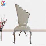 Stainless Steel Stackable Gold Chairs with White Cushion Hly-St39