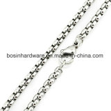 Stainless Steel Square Rolo Chain Necklace