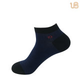 Men's blue Stripe Comb Cotton Ankle Dress Socks