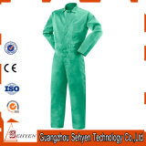 100% Cotton Green Unisex Short Sleeve Coverall for Worker