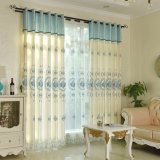 Polyester Water Soluble Embroidery Blackout Window Curtain (28W0043)