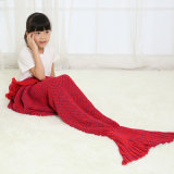 2016 New Hot Children Yarn Knitted Mermaid Tail Blanket Handmade