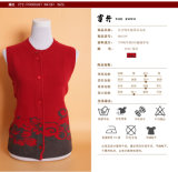 Women's Yak Wool/Cashmere Round Neck Cardigan Waistcoat/Sweater/Garment/Knitwear/Clothing