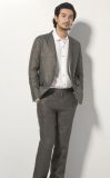 Fashion Office Grey Men Suits 100% Wool